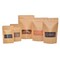 50 Pcs Self Sealing Sealable Packaging Paper Bags Waterproof Transparent Window Brown Stand Up Zipper Pouches Can Reusable for Food Tea Coffee bags Beans Nuts Seeds Dried Fruits Pouch (5.9"x8.6")…